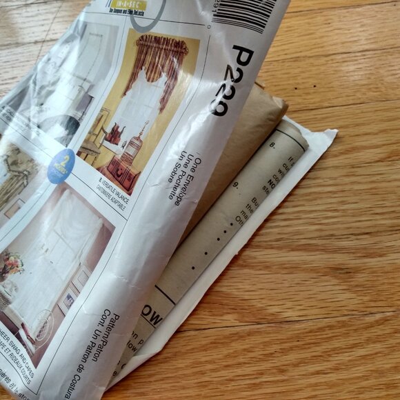 Curtain Sewing Pattern Swag Valance Cafe Roman Shade McCall's P229 UNCUT - Picture 5 of 9